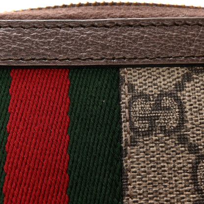 Gucci GG Supreme Monogram Web Ophidia Zip Around Wallet Brown 9 of 13