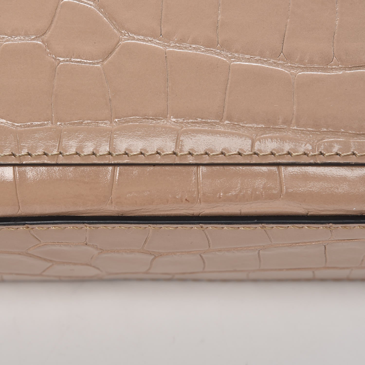 Chloe Calfskin Crocodile Embossed Small C Double Carry Nut 16 of 16