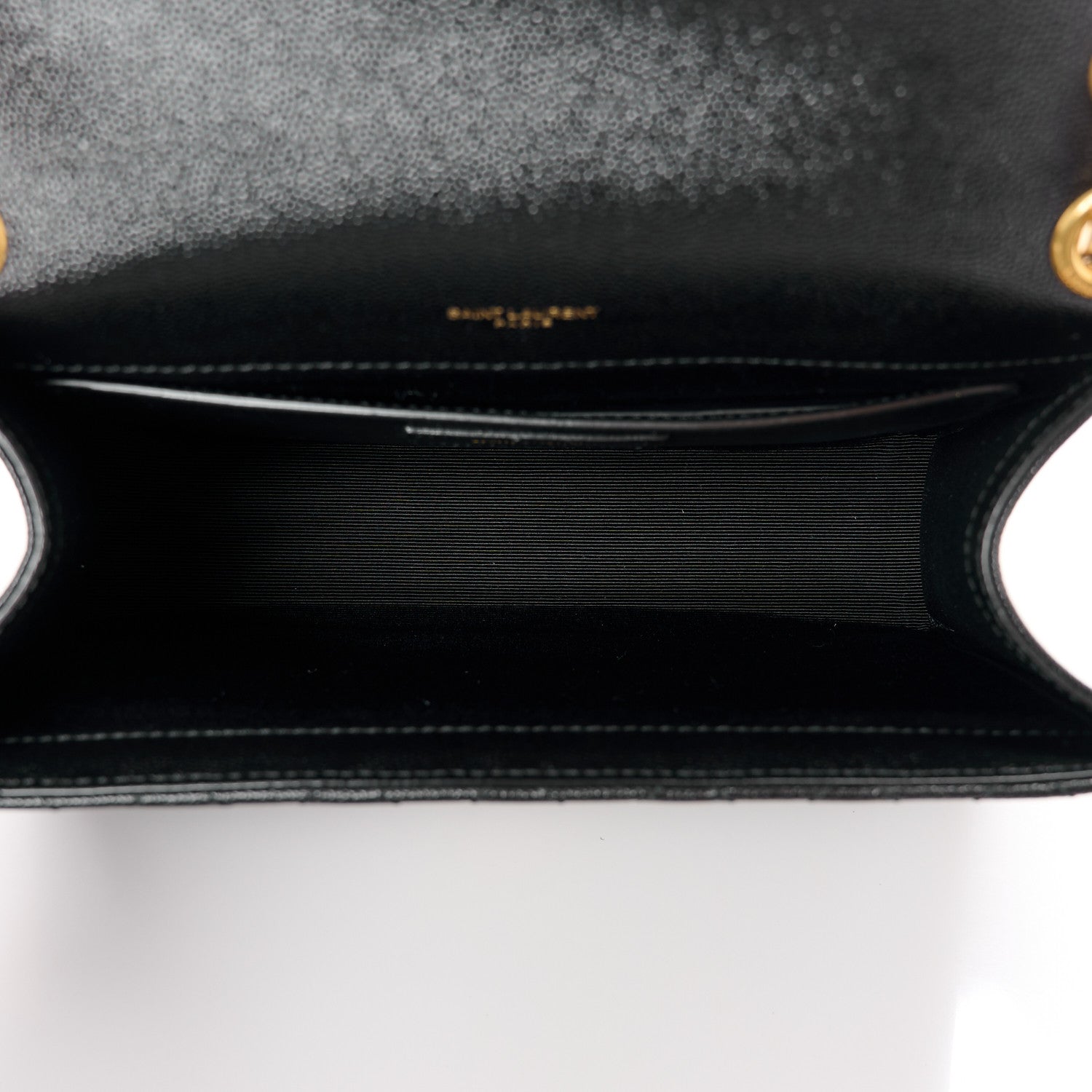 Saint Laurent Grain De Poudre Textured Mixed Matelasse Triquilt Medium Monogram Satchel Black 5 of 11