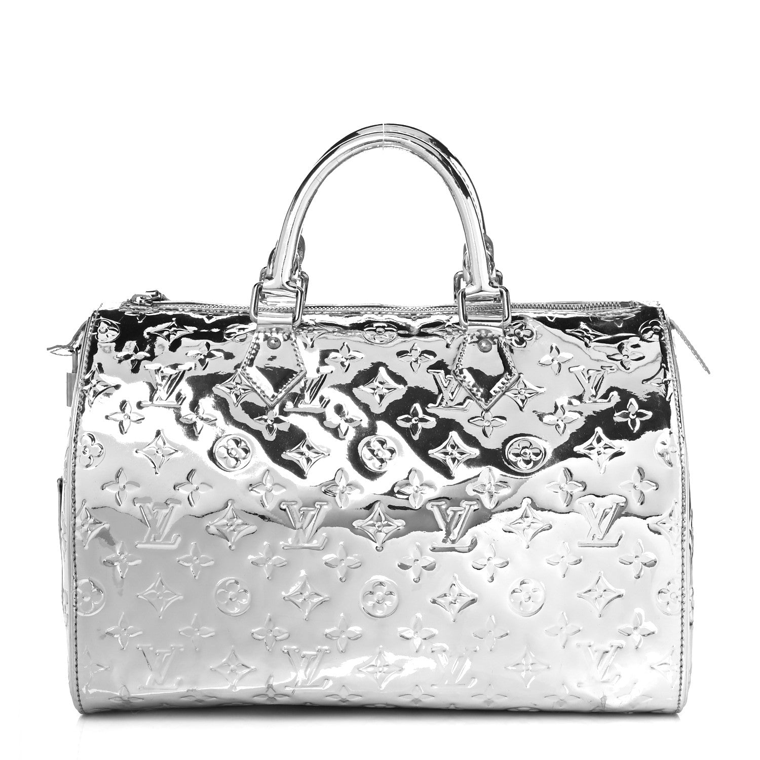 Louis Vuitton Monogram Miroir Speedy 30 Silver 1 of 9