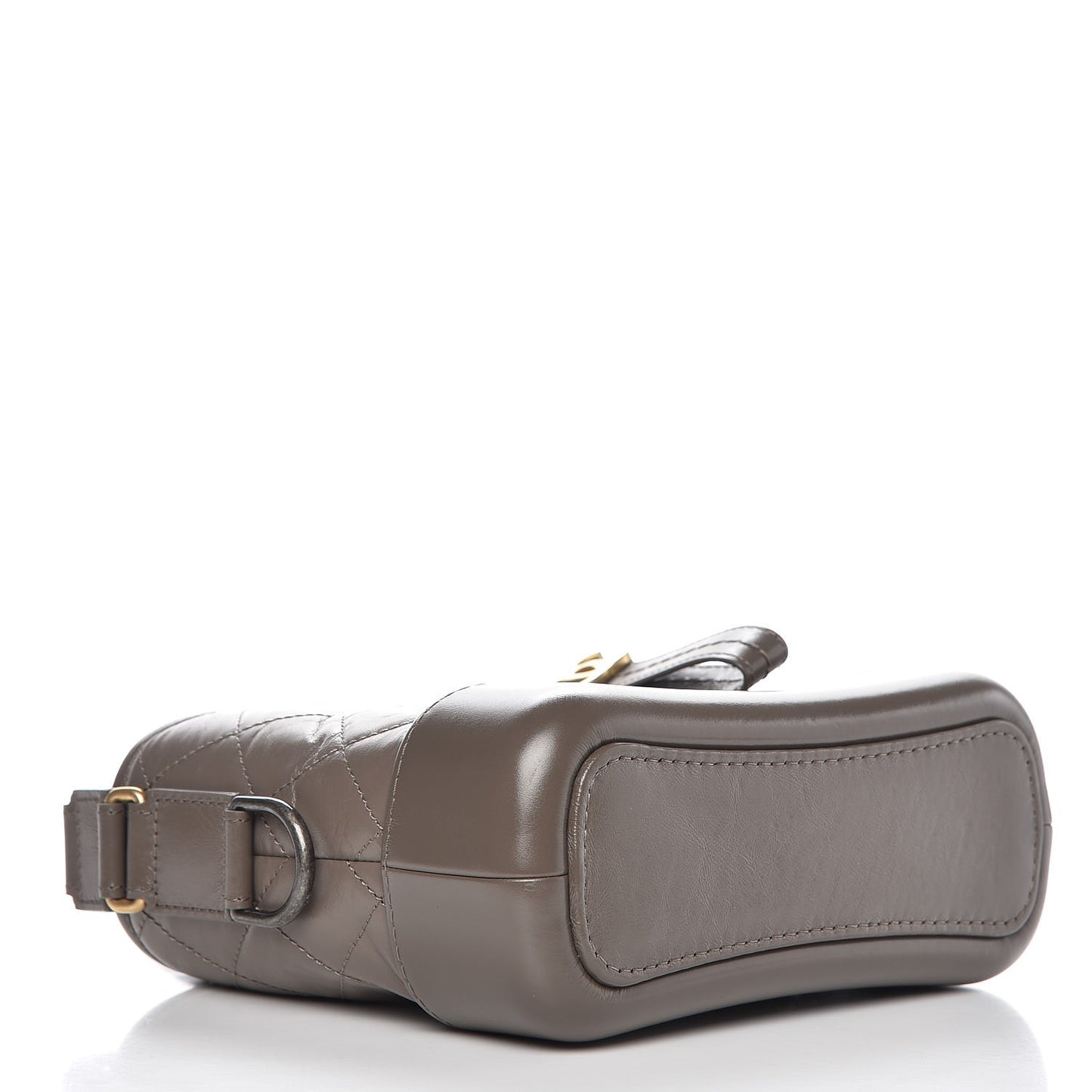 Aged Calfskin Quilted Small Gabrielle Hobo Grey
