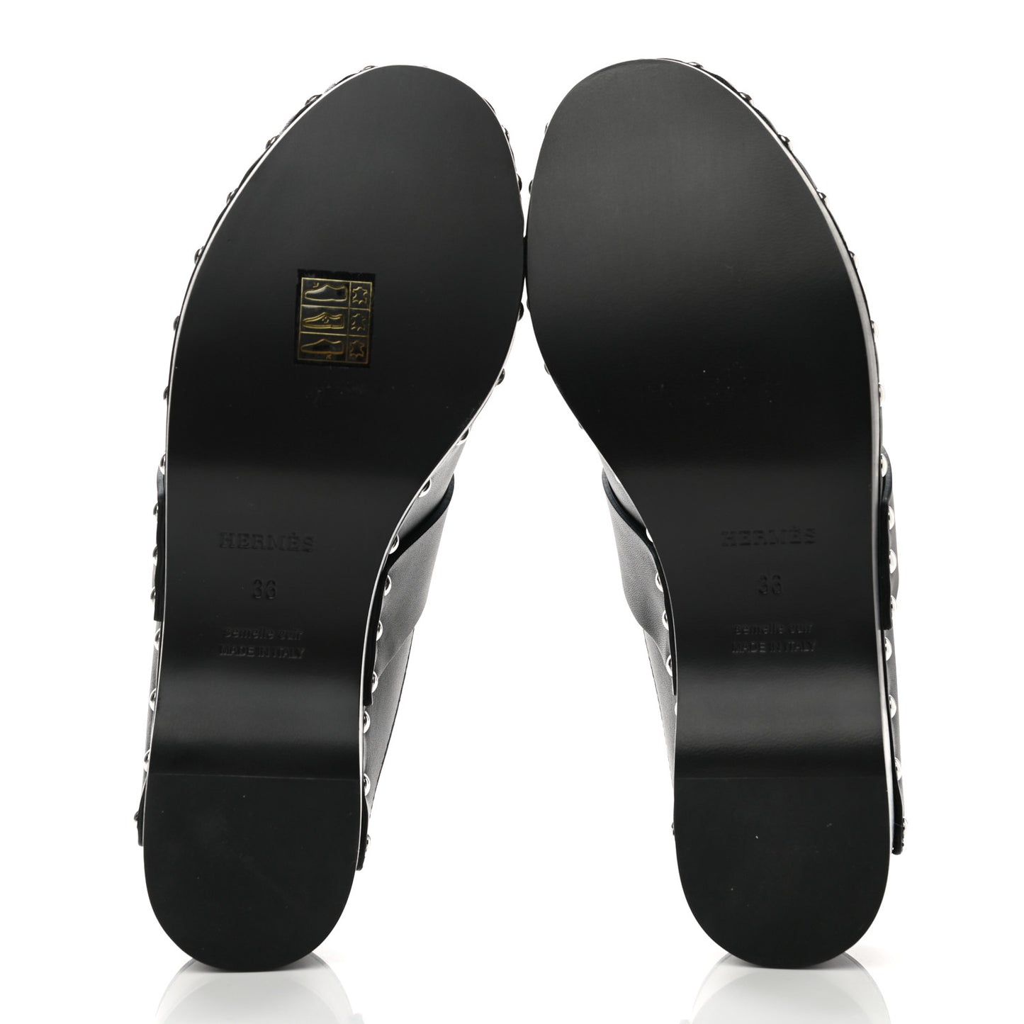 Calfskin Calya Mules 36 Black