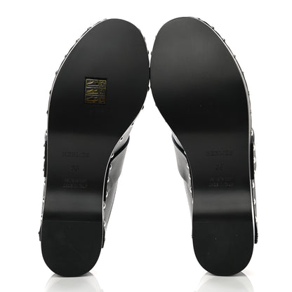 Hermes Calfskin Calya Mules 36 Black 5 of 9