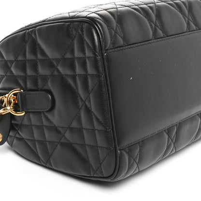 Christian Dior Calfskin Macrocannage Groove 25 Bag Black 9 of 10