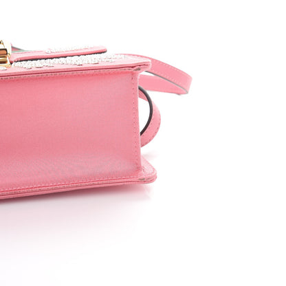 Gucci Satin Crystal Mini Sylvie Top Handle Bag Peony 11 of 14