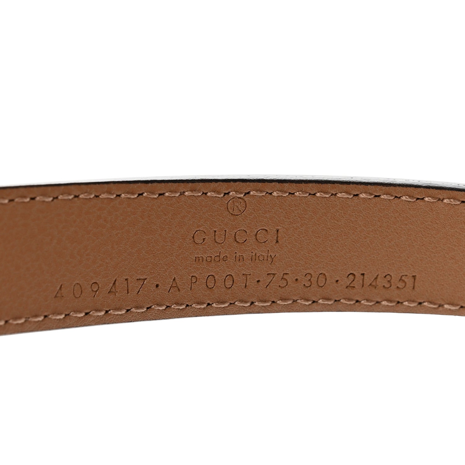 Gucci Moon Calfskin Double G 20mm Belt 75 30 Natural Tan 3 of 5