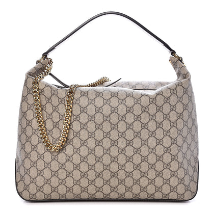 Gucci GG Supreme Monogram Large Linea A Hobo Light Brown 1 of 9