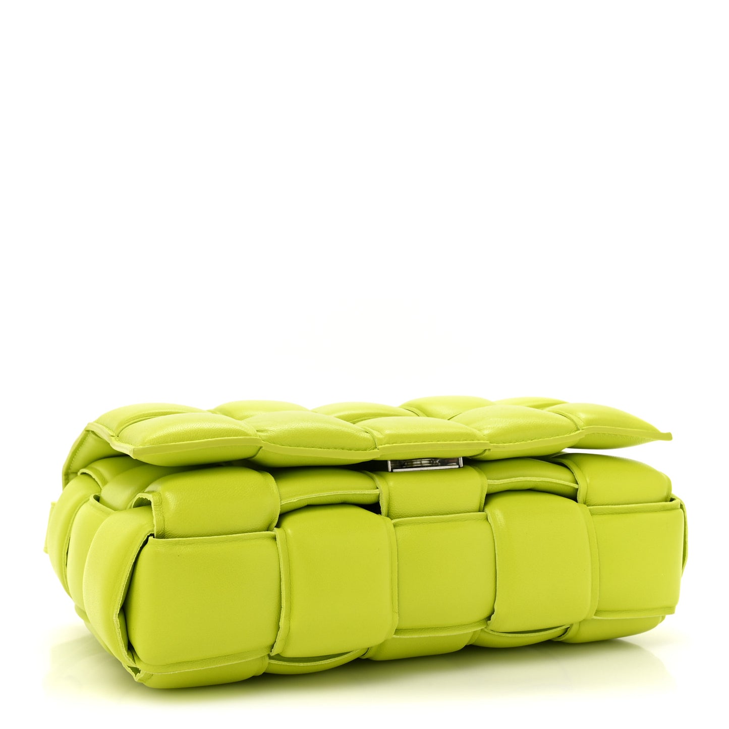 Nappa Maxi Intreccio Padded Cassette Crossbody Bag Kiwi