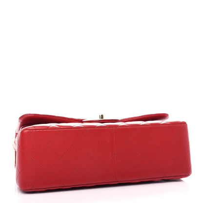 Chanel Lambskin Quilted Jumbo Double Flap Red 4 of 12
