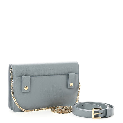 Christian Dior Calfskin 30 Montaigne 2 in 1 Pouch Cloud Blue 4 of 12