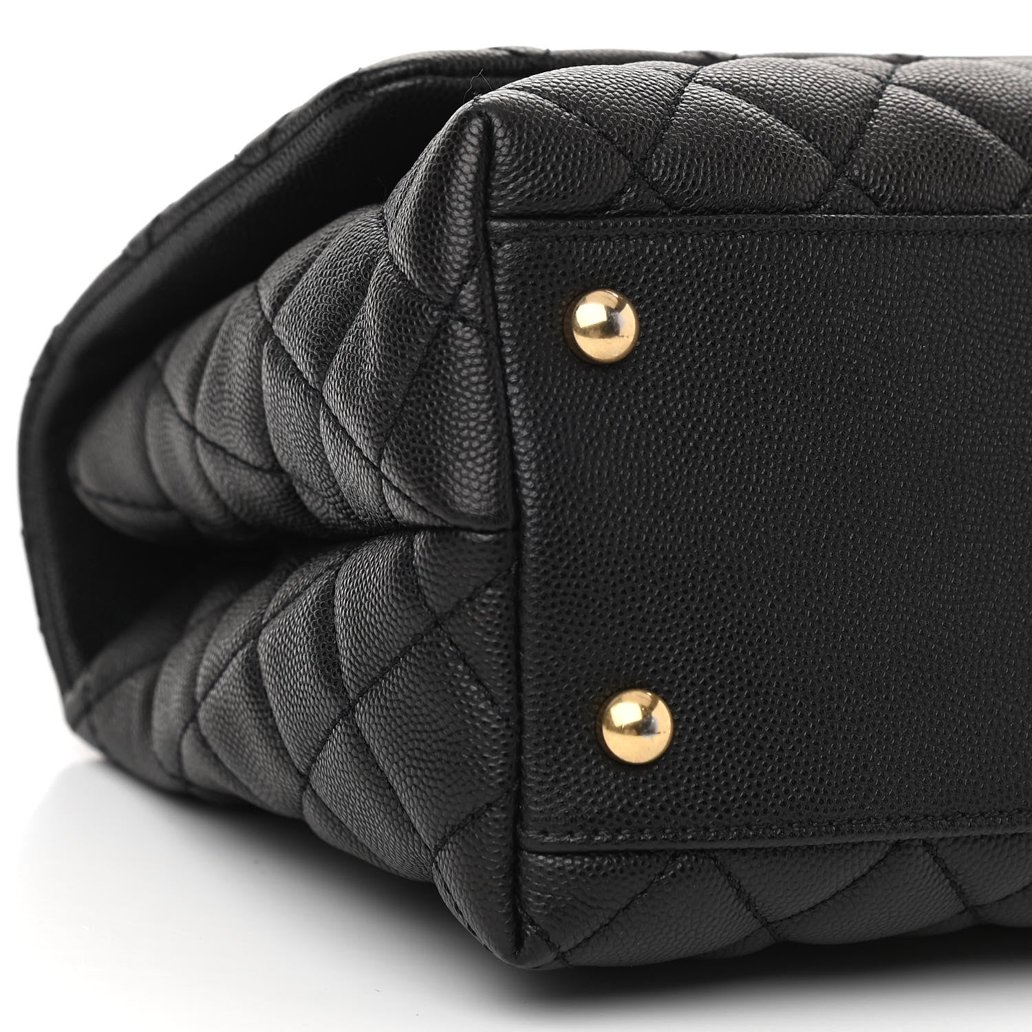 Chanel Caviar Lizard Embossed Quilted Small Coco Handle Flap Black 9 of 11