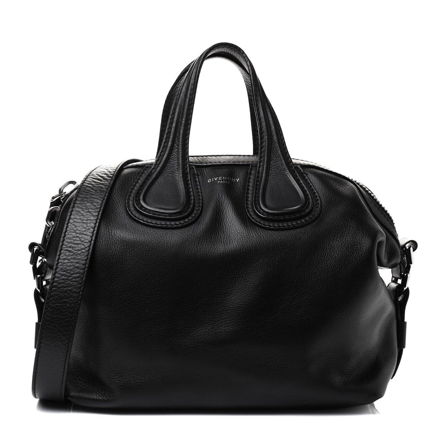 Pebbled Calfskin Small Nightingale Black