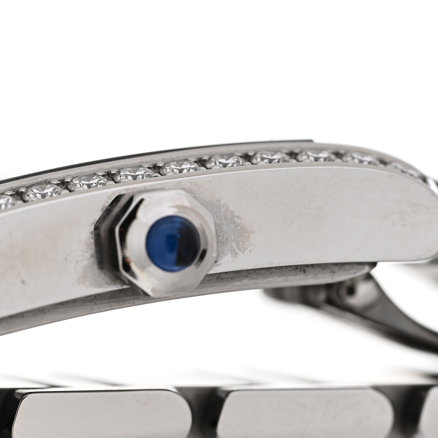 Stainless Steel Diamond Bezel 25mm Tank Francaise Quartz Watch