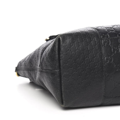 Gucci Guccissima Medium Bree Foldover Tote Black 9 of 12