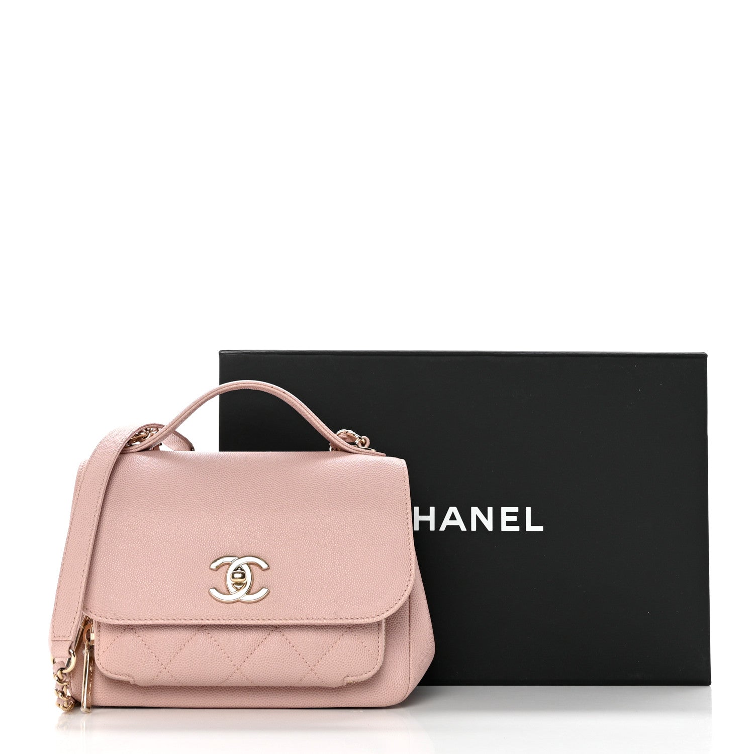 Chanel Caviar Quilted Small Business Affinity Flap Light Pink 10 of 10