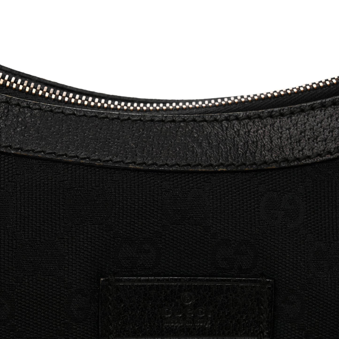 Monogram Web Medium Half Moon Hobo Black