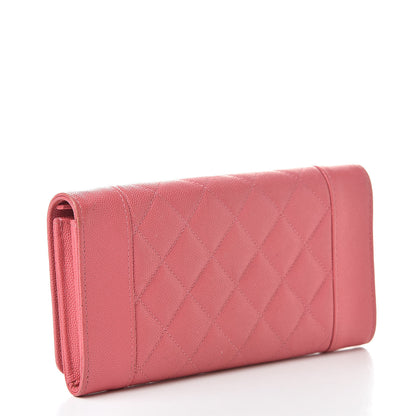 Chanel Caviar Quilted Mademoiselle Vintage Flap Wallet Pink 3 of 8