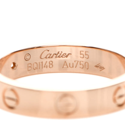 Cartier 18K Pink Gold Diamond LOVE Wedding Band Ring 55 7.25 4 of 4