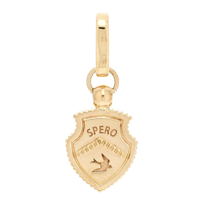 Foundrae 18K Yellow Gold Miniature Spero Resilience Crest Pendant 1 of 4