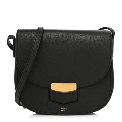 Celine Baby Grained Calfskin Small Trotteur Dark Taupe 1 of 9