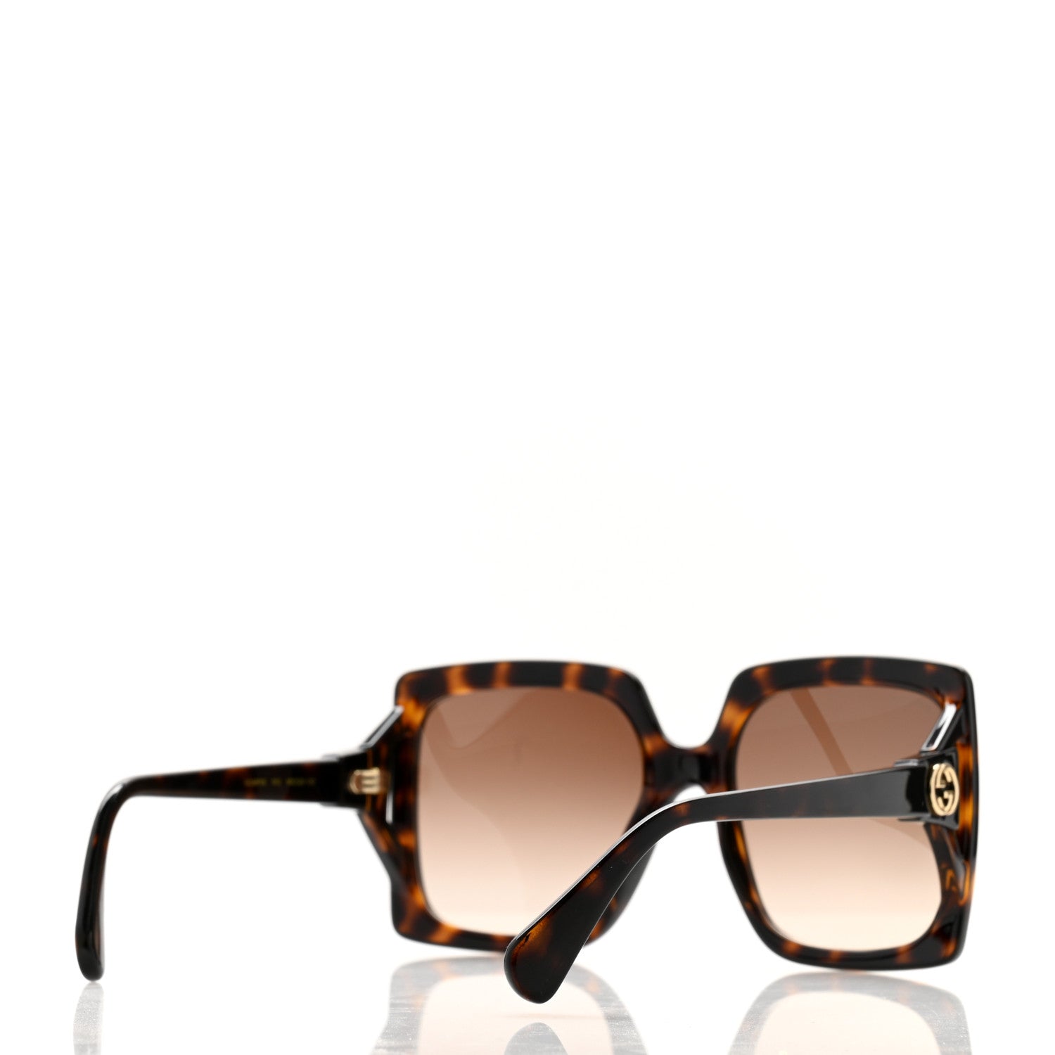 Gucci Acetate Square Frame Sunglasses GG0876S Tortoise 4 of 8