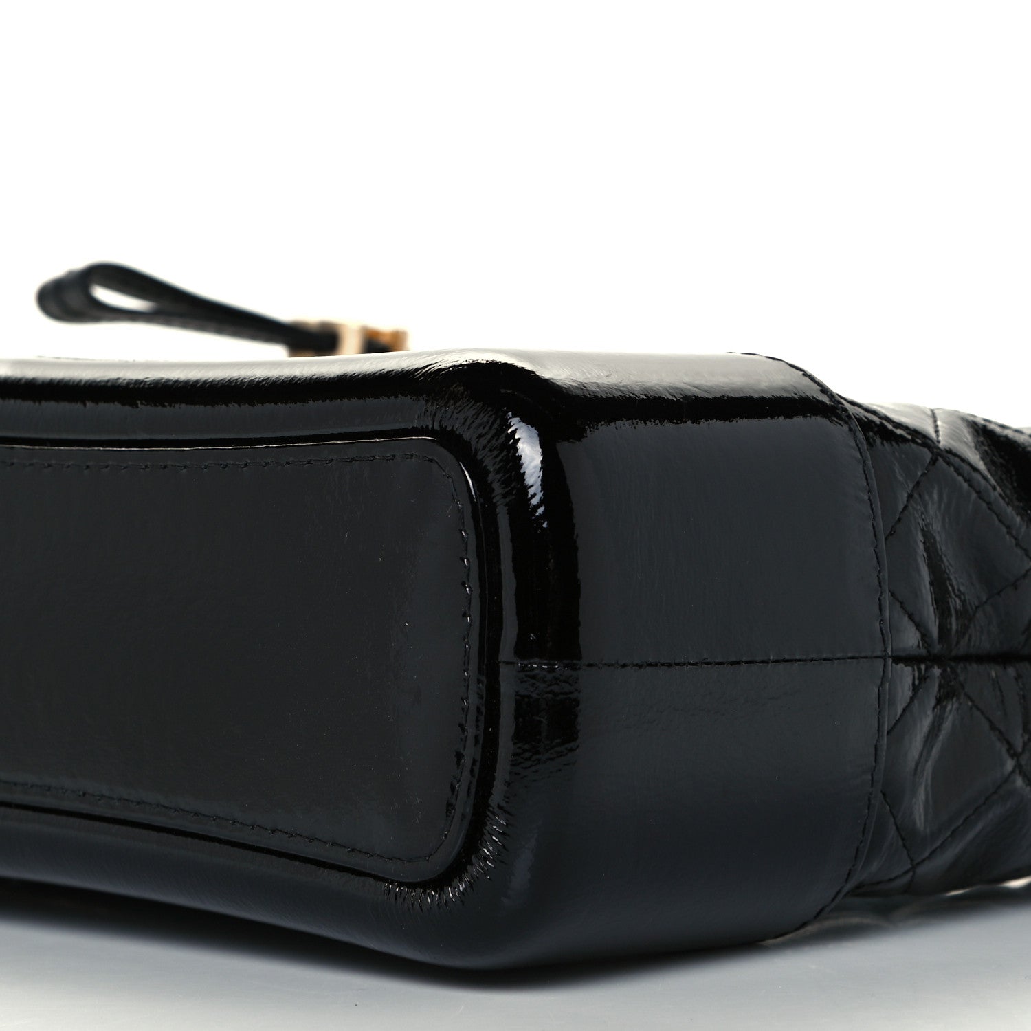 Chanel Patent Goatskin Quilted Medium Gabrielle Hobo Black 10 of 10
