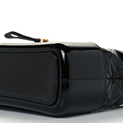 Chanel Patent Goatskin Quilted Medium Gabrielle Hobo Black 10 of 10