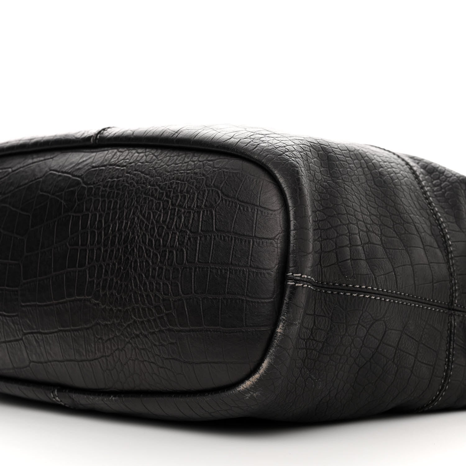 Givenchy Calfskin Crocodile Embossed Medium Nightingale Black 10 of 13