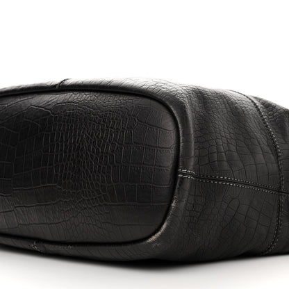 Givenchy Calfskin Crocodile Embossed Medium Nightingale Black 10 of 13