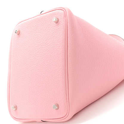 Hermes Taurillon Clemence Picotin Lock 22 MM Rose Sakura 9 of 9