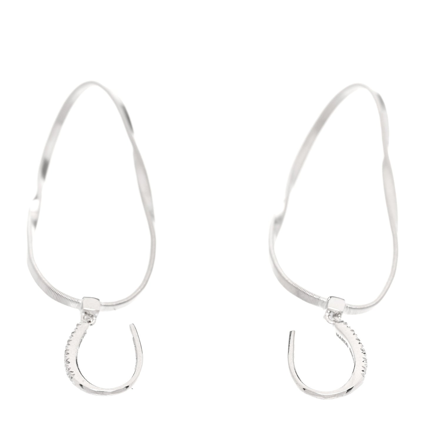 18K White Gold Diamond Marrakech Drop Earrings