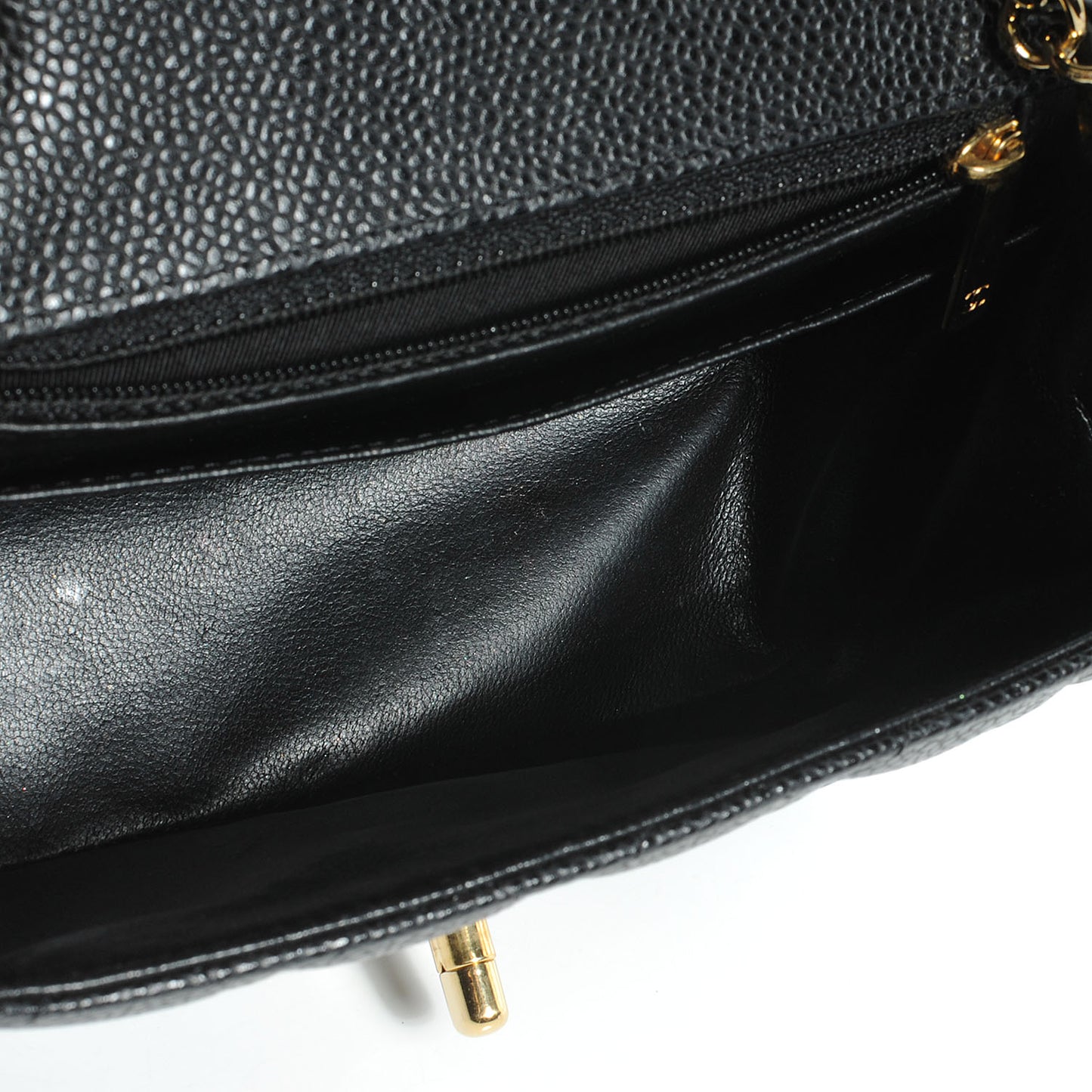 Caviar Quilted Mini Flap Bag Black