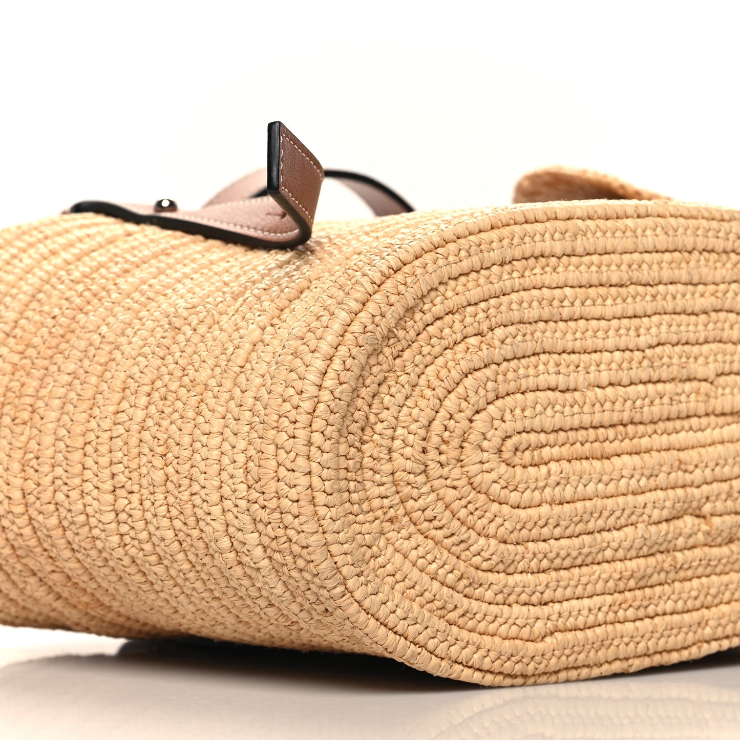 Raffia Small Elephant Basket Tote Bag Natural Tan