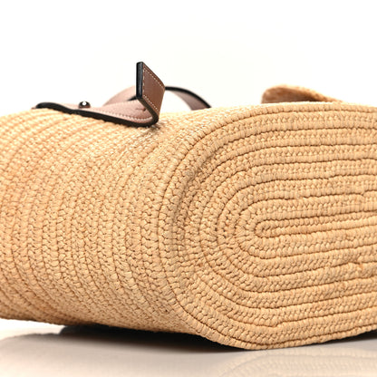 Loewe Raffia Small Elephant Basket Tote Bag Natural Tan 8 of 9