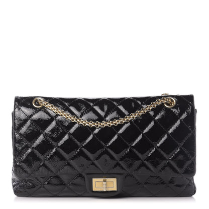 Chanel Distressed Patent Quilted 2.55 Reissue 227 Flap Black 1 of 12
