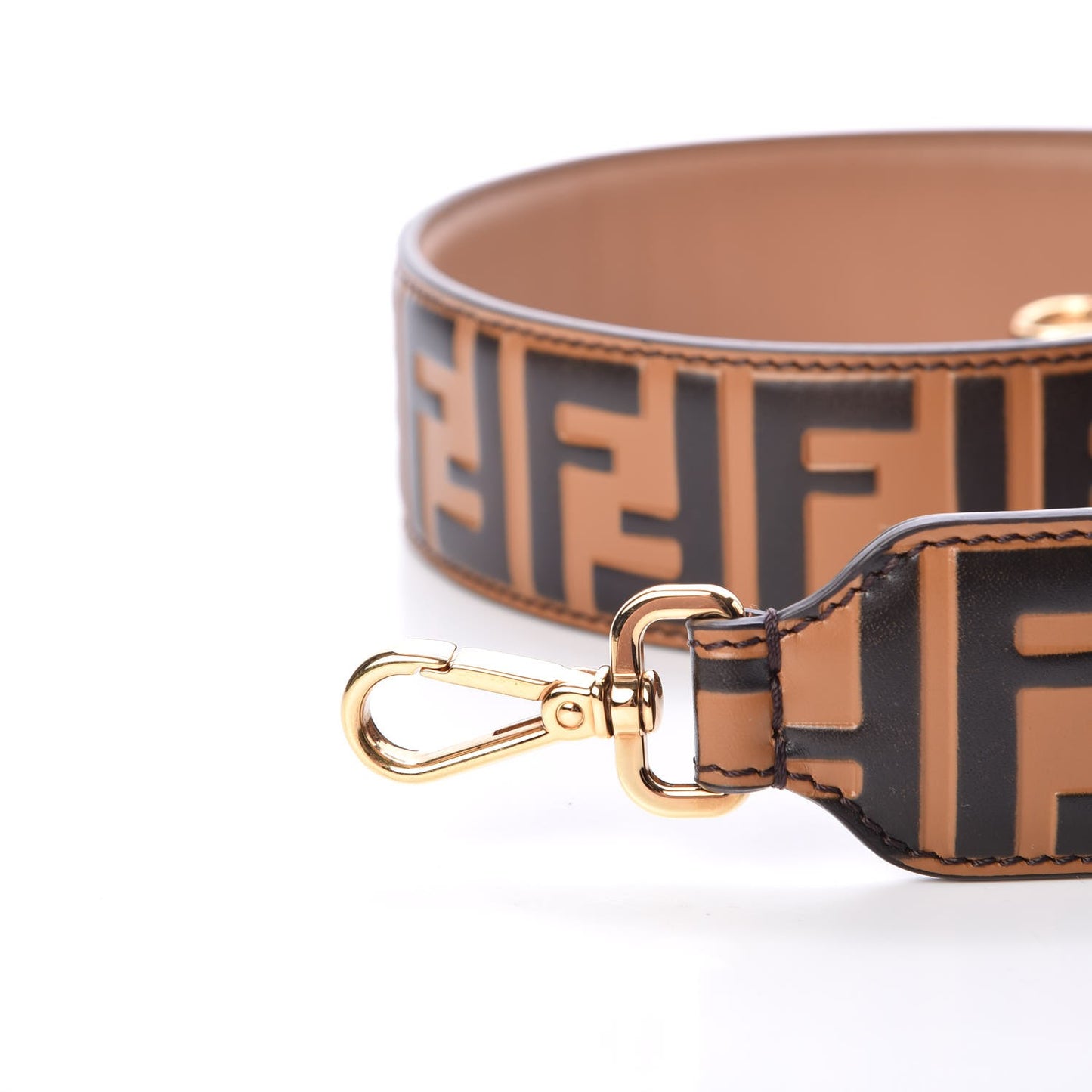 Calfskin FF 1974 Embossed Strap You Tobacco Black