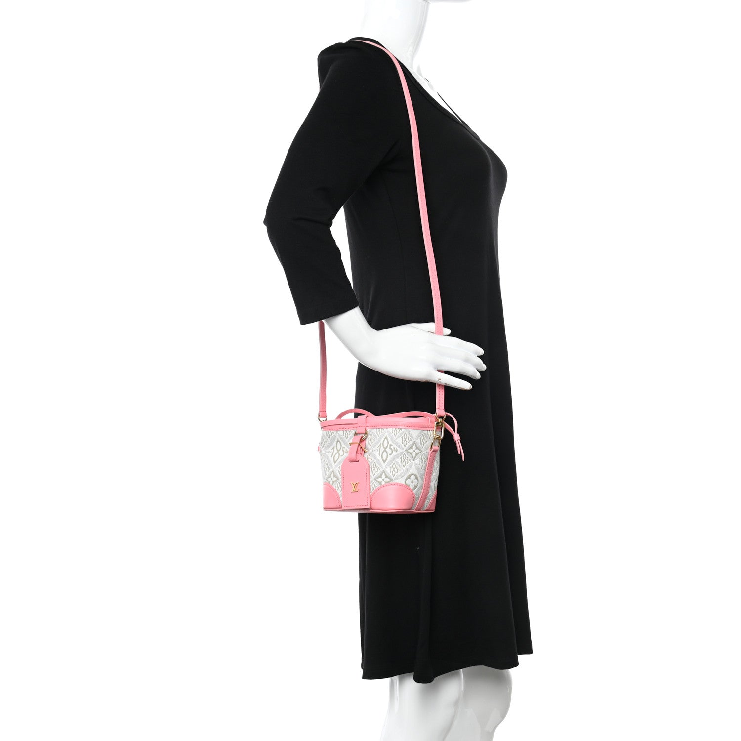 Louis Vuitton Jacquard Since 1854 Noe Purse Ecru Beige Pink 2 of 10