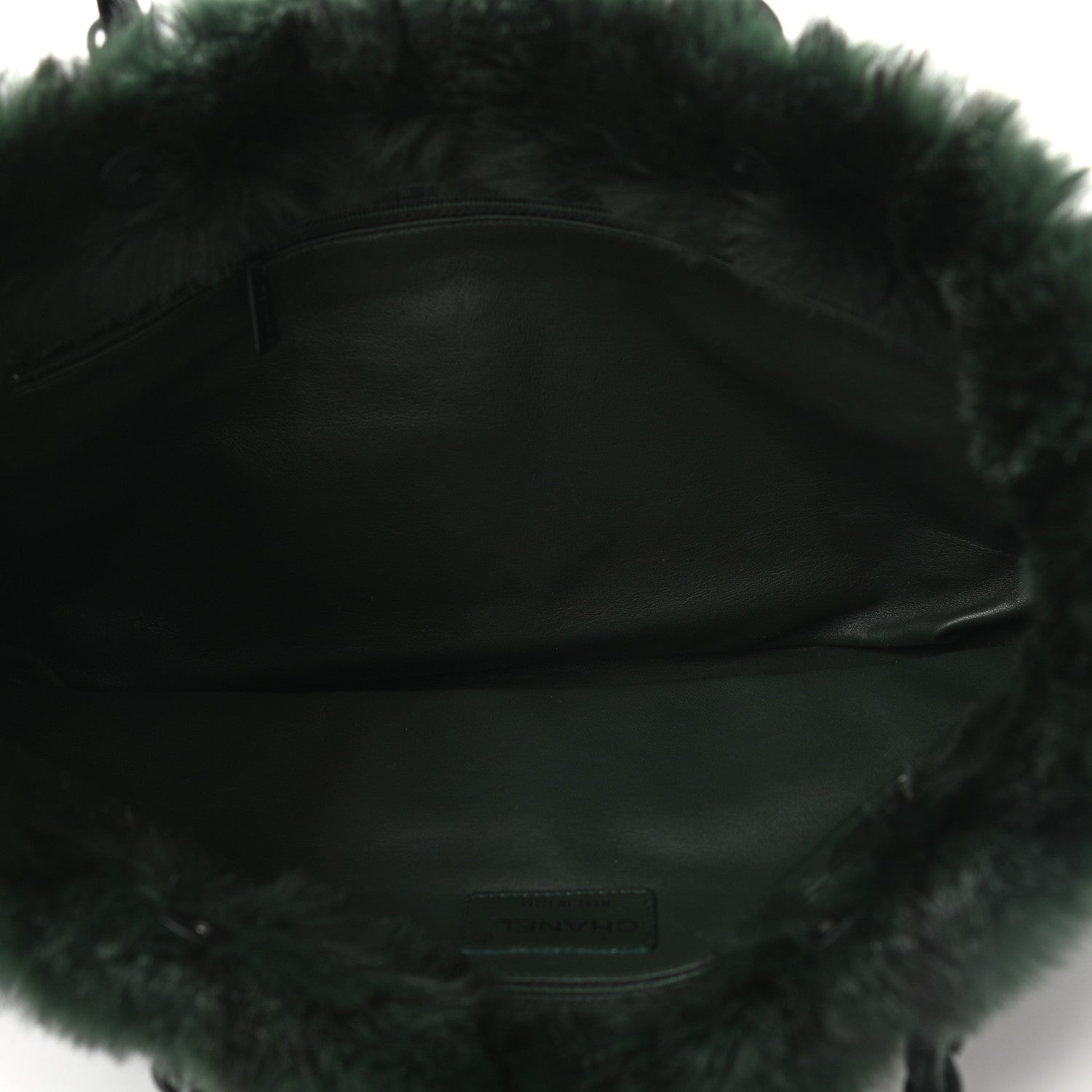Chanel Lapin Fur Quilt Pattern Tote Green 5 of 10