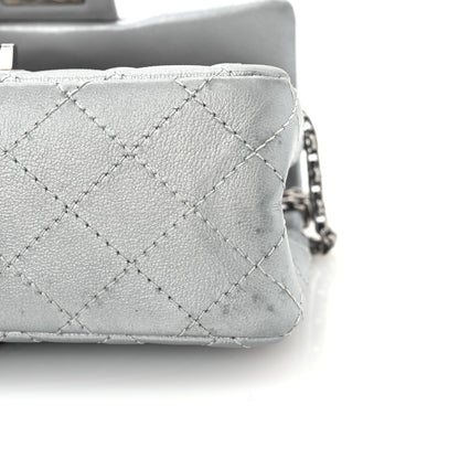Chanel Metallic Grained Calfskin Quilted 2.55 Reissue Mini Flap Silver 11 of 13