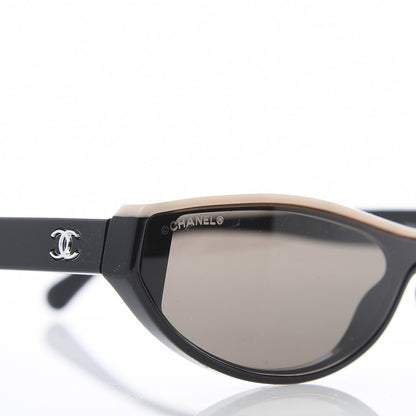Chanel Acetate Oval Sunglasses 5415 Black 7 of 9