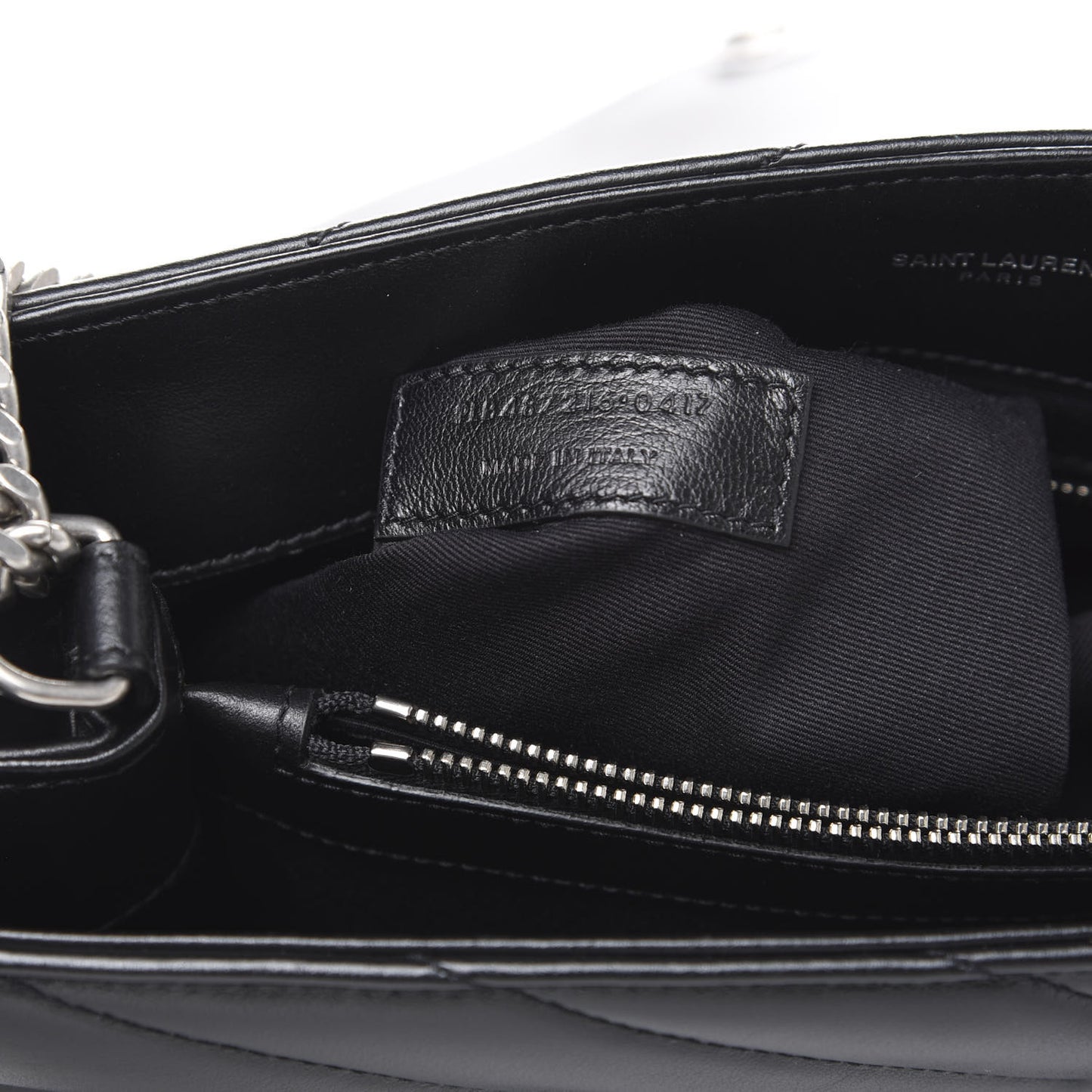 Calfskin Y Quilted Monogram Medium Loulou Satchel Black