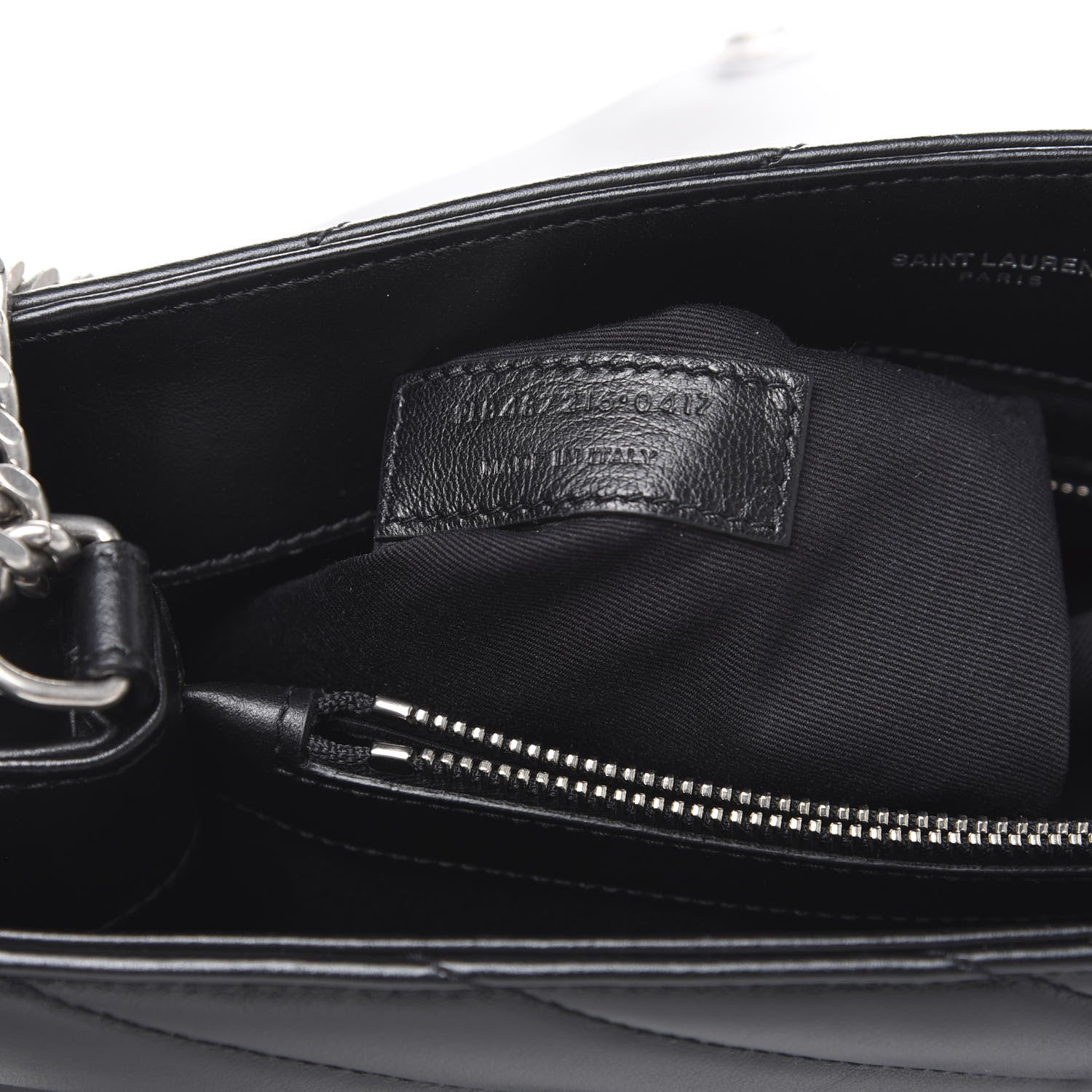 Saint Laurent Calfskin Y Quilted Monogram Medium Loulou Satchel Black 5 of 12