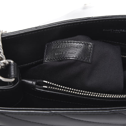 Saint Laurent Calfskin Y Quilted Monogram Medium Loulou Satchel Black 5 of 12