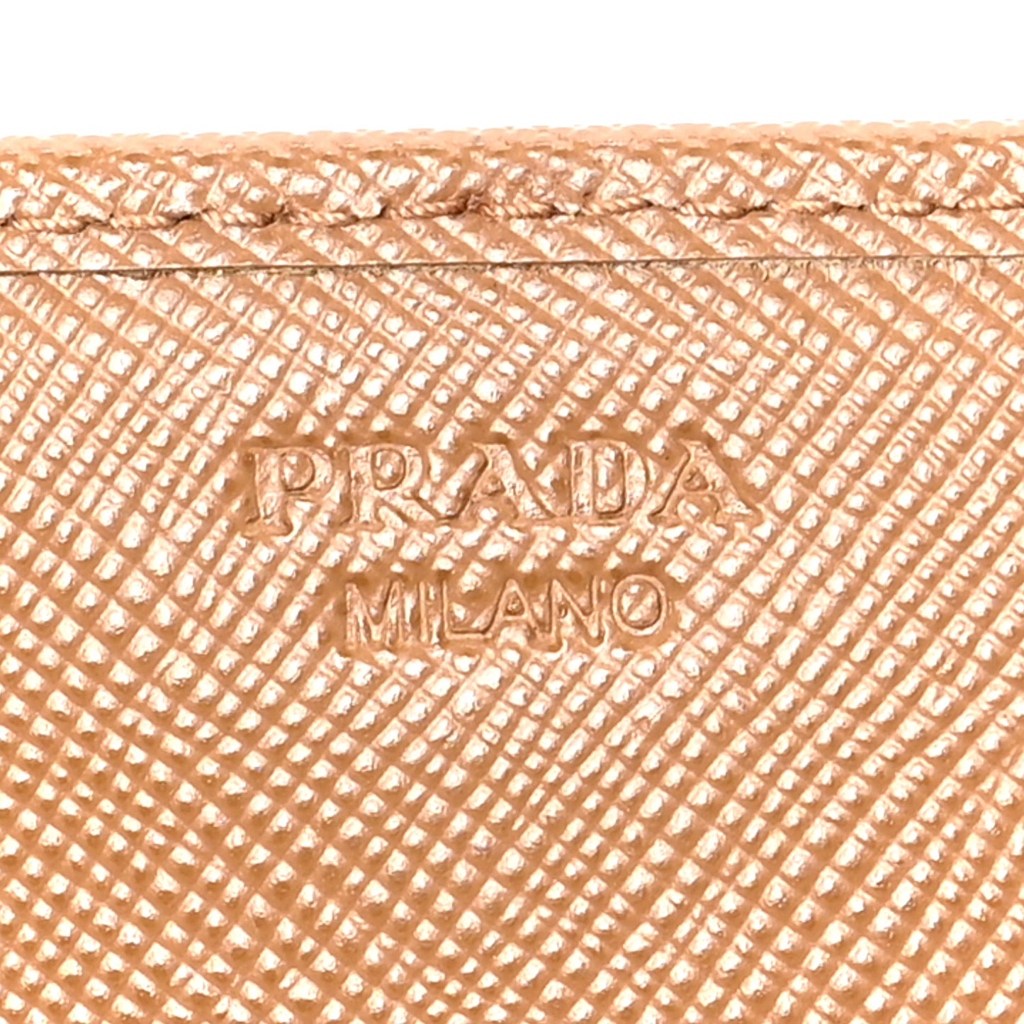 Saffiano Metal Continental Flap Wallet Caramel