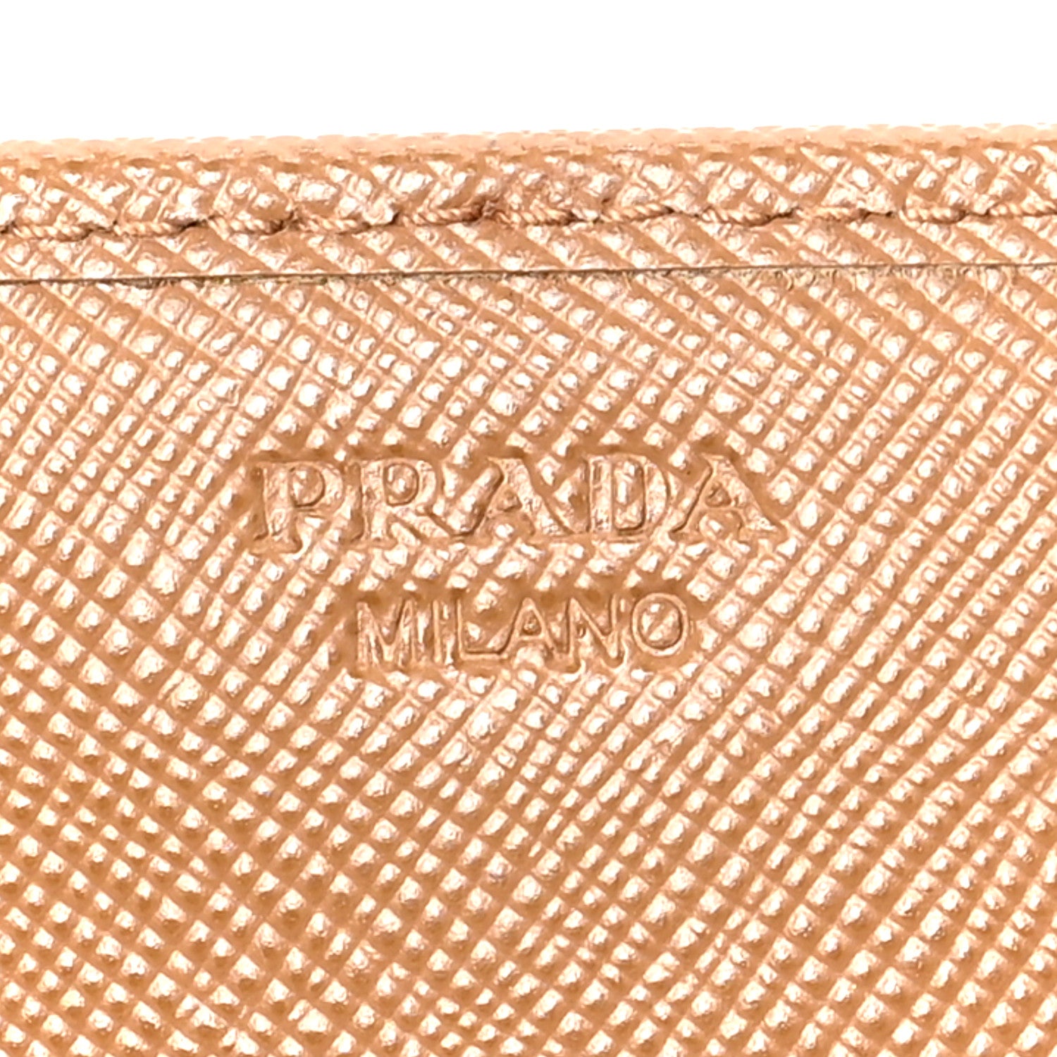Prada Saffiano Metal Continental Flap Wallet Caramel 6 of 7