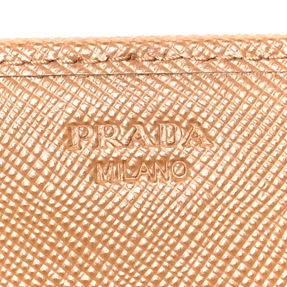 Prada Saffiano Metal Continental Flap Wallet Caramel 6 of 7