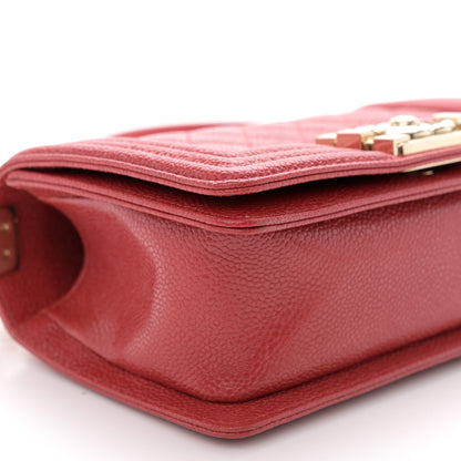 Chanel Caviar Quilted Small Boy Flap Red 9 of 11