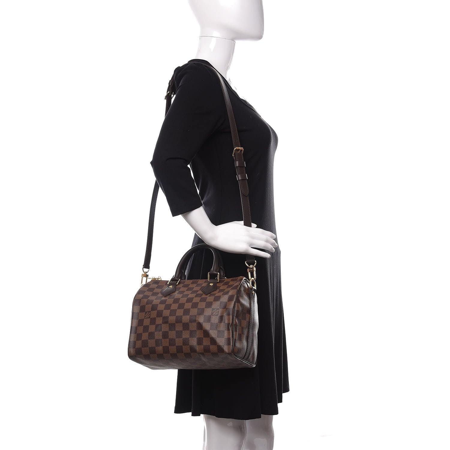 Louis Vuitton Damier Ebene Speedy Bandouliere 25 2 of 10