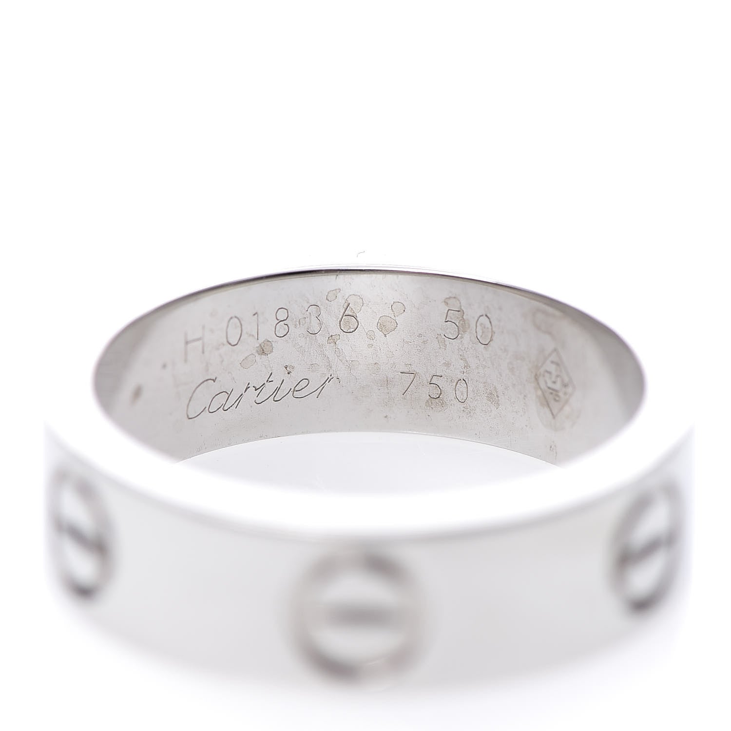 Cartier 18K White Gold 5.5mm LOVE Ring 50 5.25 4 of 4