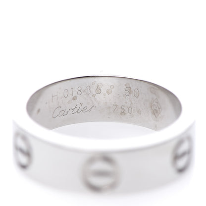Cartier 18K White Gold 5.5mm LOVE Ring 50 5.25 4 of 4